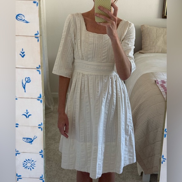 Vintage Dresses & Skirts - Vintage Cottagecore White Summer Dress